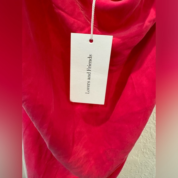 Revolve brand Lovers and Friends Noah Wrap Dress in Hot Pink size Med - Picture 6 of 10